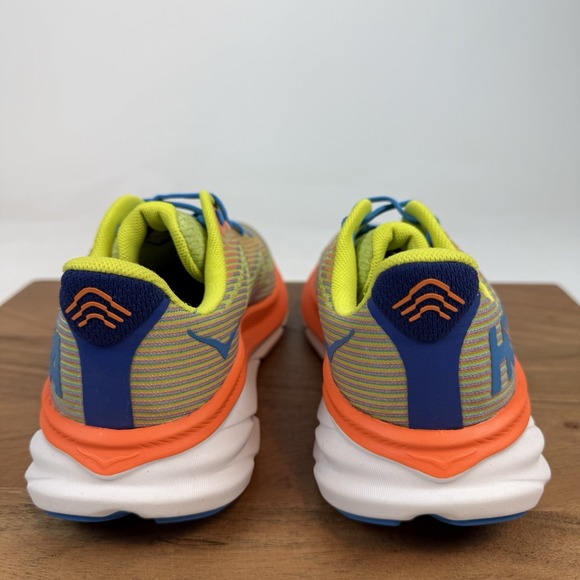 New Big Kids Hoka One One Clifton 9 Green Athletic Running Sneakers Shoes Size 7 - Picture 6 of 8